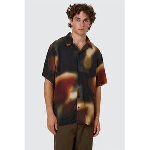 NEW THRILLS metamorphic daze bowling shirt in black